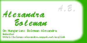 alexandra boleman business card